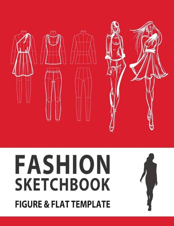 Fashion Sketchbook Figure & Flat Template: Easily Sketching