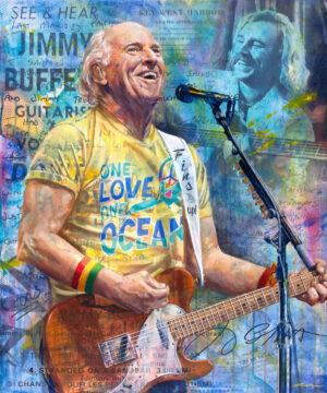 Kyle Lucks: "Jimmy Buffett, the Storyteller" 8.6" x 7" Print