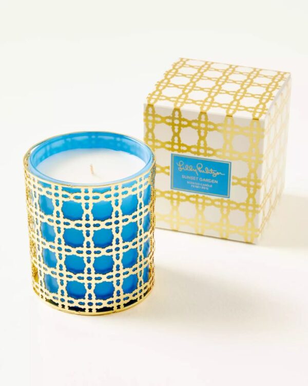 Island Hideaway - Lilly Pulitzer Gold Metal Casing Candle