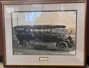 Framed Local School Bus Photograph (1913)